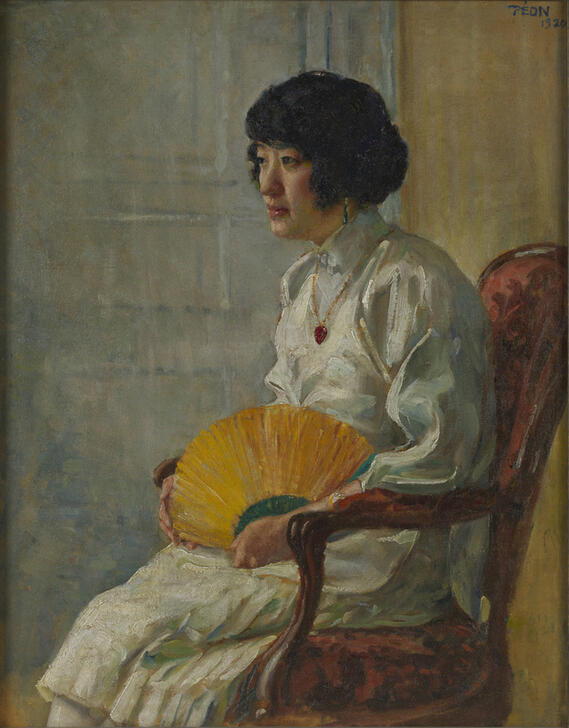 "Woman Holding a Fan", 1920, Xu Beihong. AKG10178465 ©akg-images