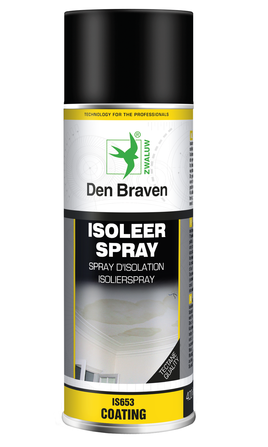 
Zwaluw Isoleer Spray isoleert schimmel, vocht en aanslag en voorkomt dat deze doordringen in een nieuwe toplaag.
