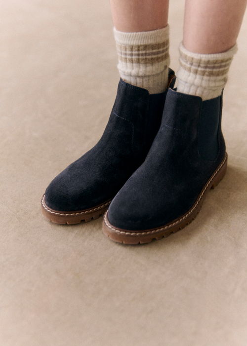 Petit Sézane - Bottes CHARLIE Daim Marine Petit Sézane - Bottes CHARLIE Daim Marine