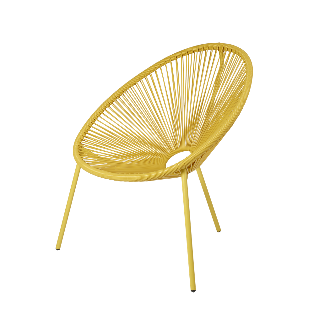 ACAPULCO Lounge stoel geel_75x69x82cm_Staal_€59,00