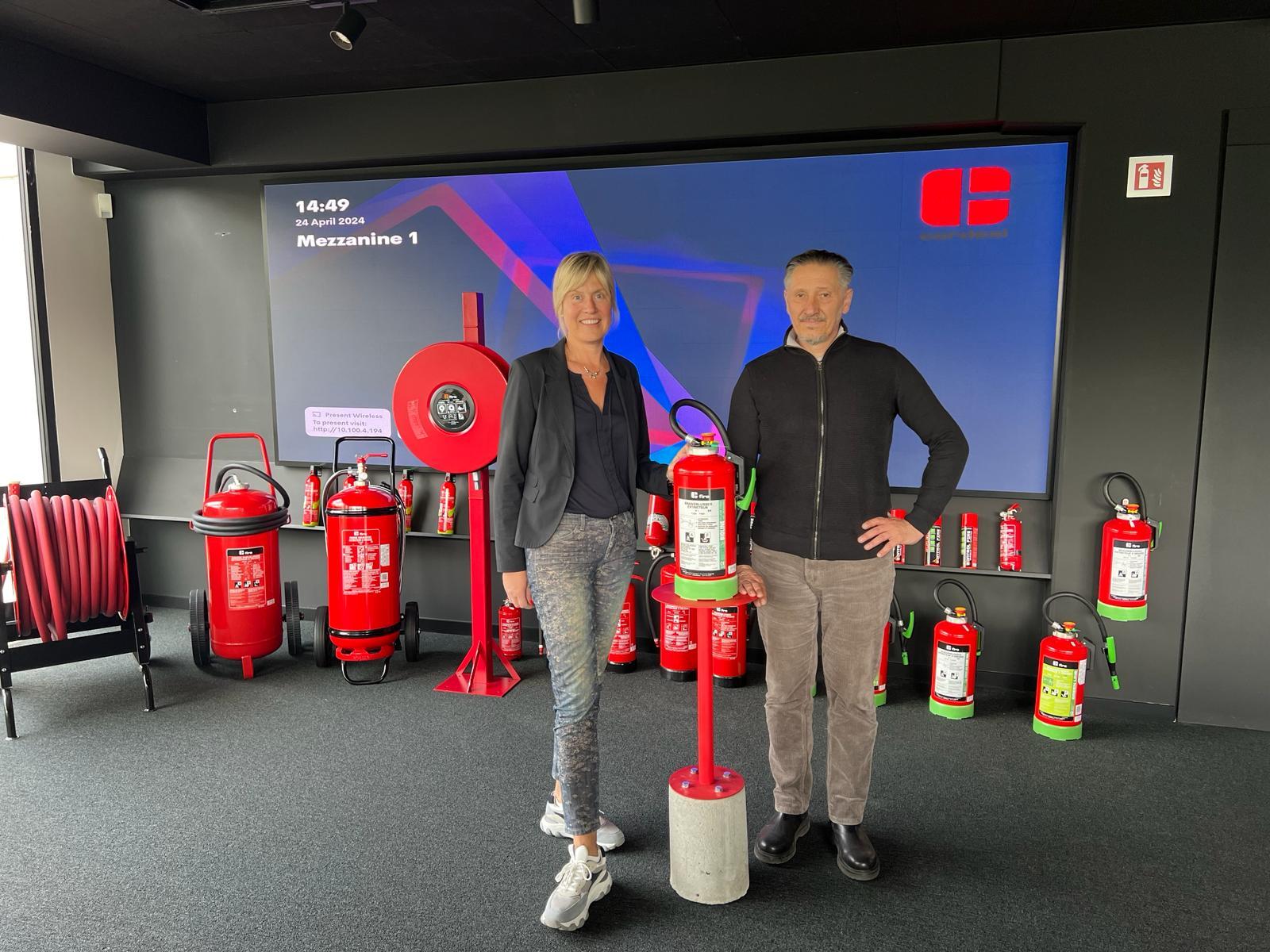 Inge Laureyns, PDG C-Fire & Boris Bodjulak, director R&D