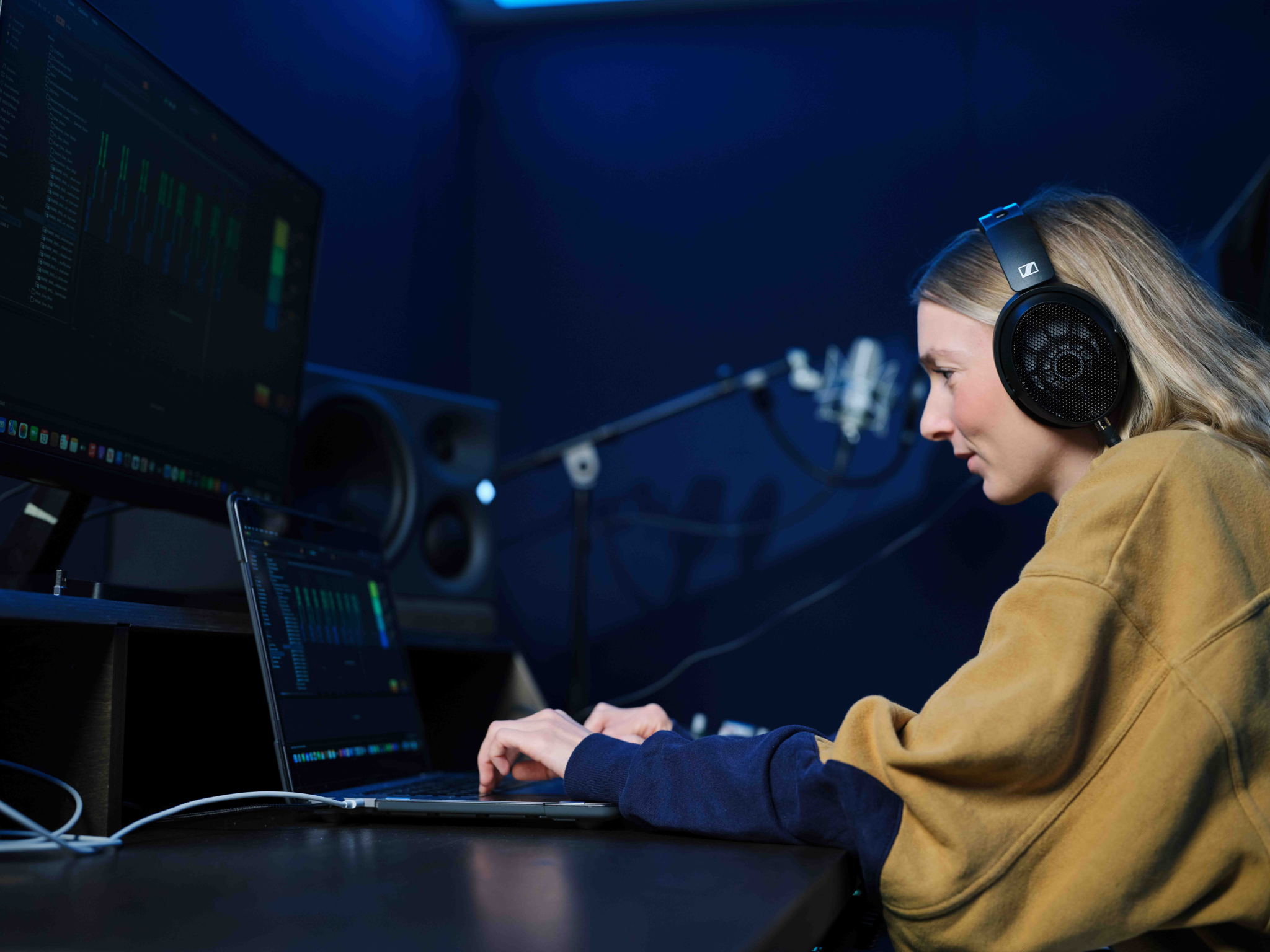 Het type oorkussen heeft een enorme impact op de geluidsreproductie – met de HD 490 PRO krijgen gebruikers twee hoofdtelefoons in één. Met de oorkussens voor producen is de reproductie iets warmer, terwijl de oorkussens voor mixen helpen om in te zoomen op de individuele frequenties Het type oorkussen heeft een enorme impact op de geluidsreproductie – met de HD 490 PRO krijgen gebruikers twee hoofdtelefoons in één. Met de oorkussens voor producen is de reproductie iets warmer, terwijl de oorkussens voor mixen helpen om in te zoomen op de individuele frequenties