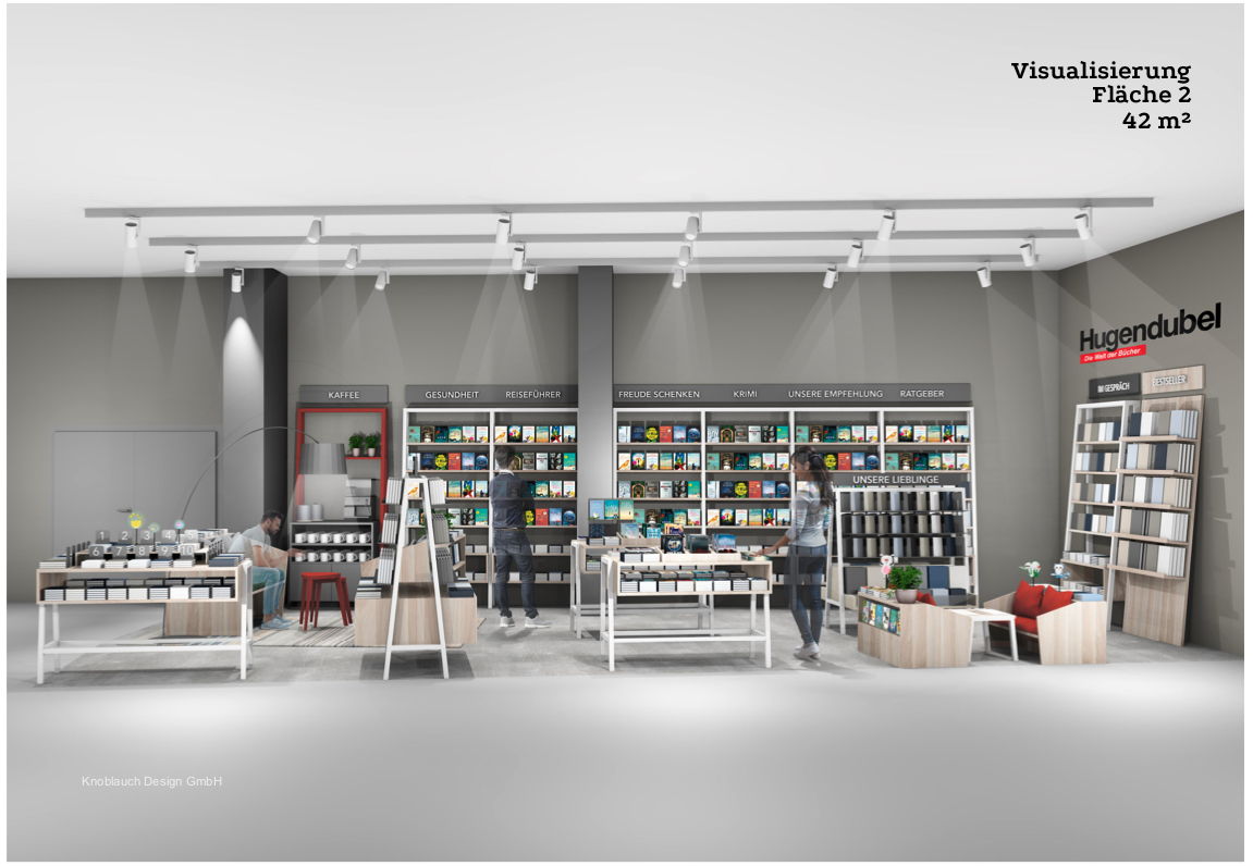 Der neue Ladenbau als Visualisierung.