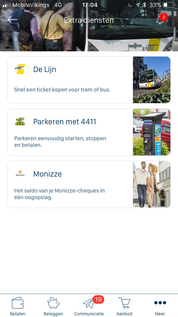 Het m-ticket van De Lijn is nu ook te koop via KBC Mobile.