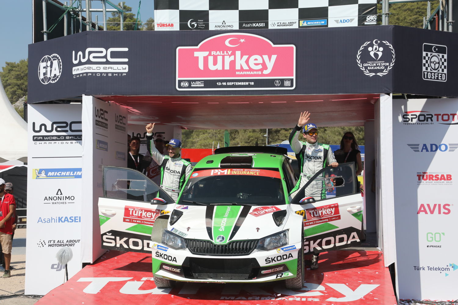 After victory in Turkey Jan Kopecký/Pavel Dresler (ŠKODA FABIA R5) are very close to win the WRC 2 Championship for Drivers