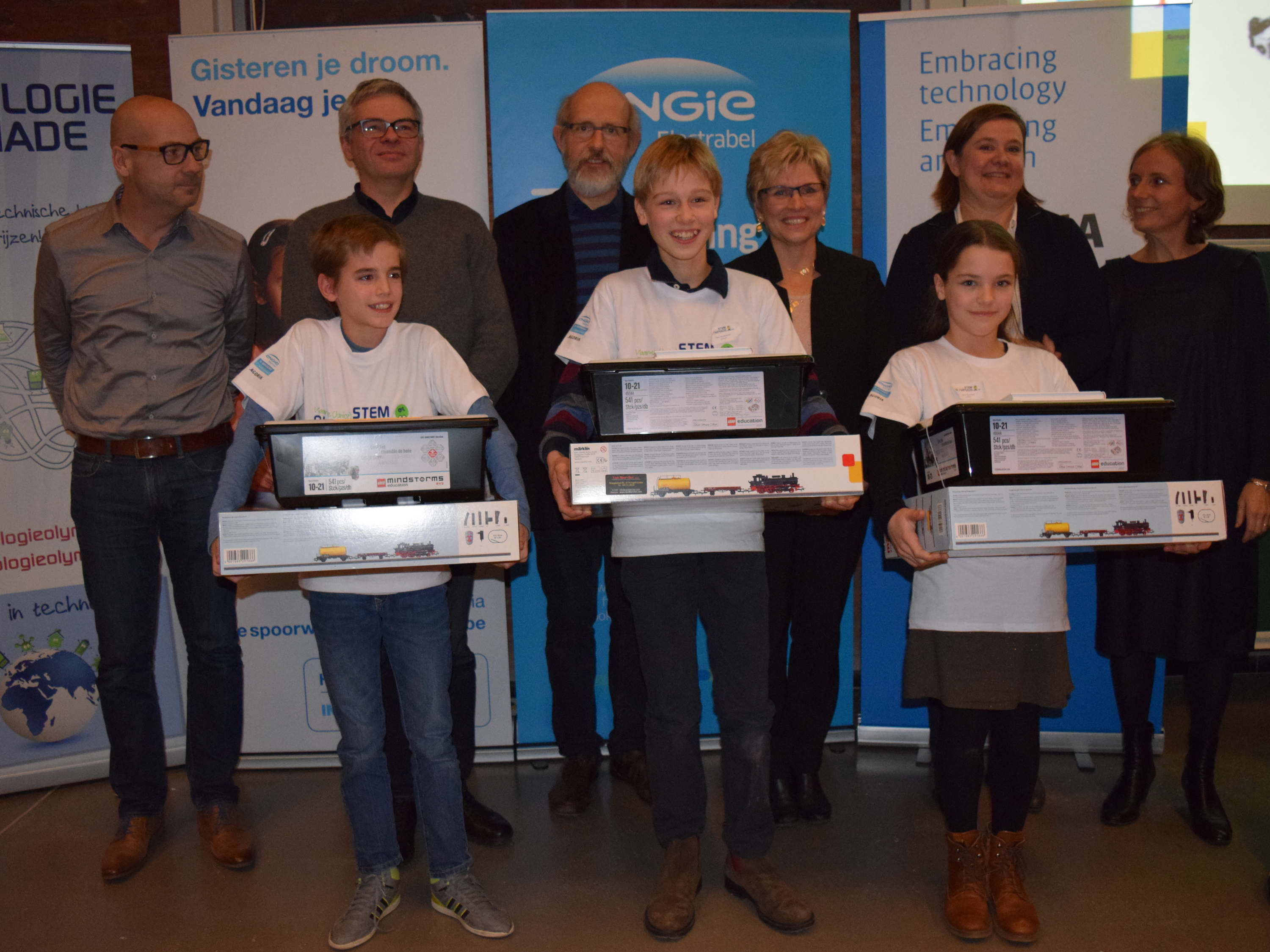 Timo, Karsten en Rosa winnen de Junior STEM Olympiade der lage landen