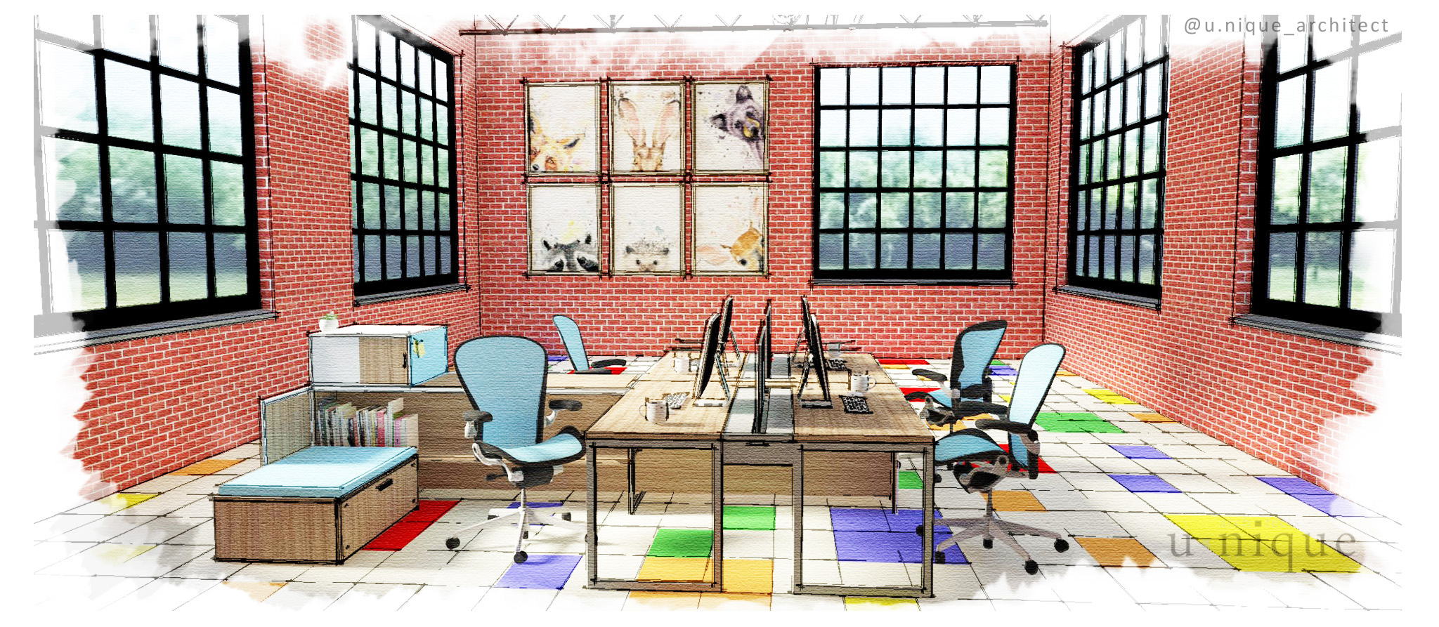 Rendering of Kidco Work at Kids & Company Queen Street West in Toronto