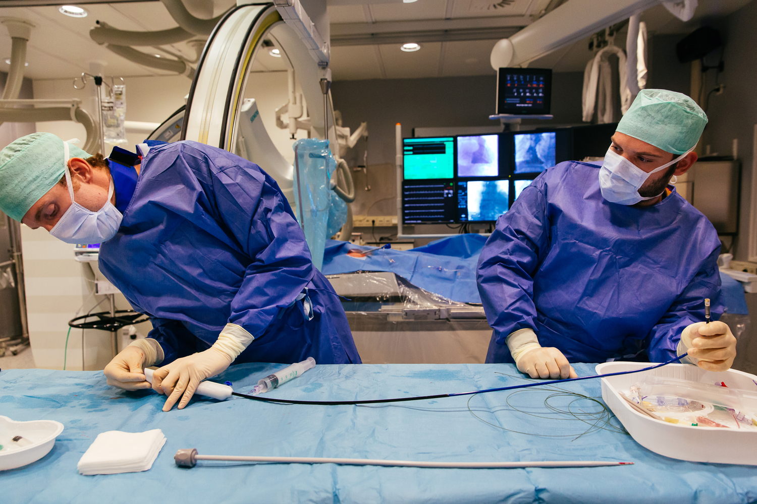 De pacemaker met katheter/ Copyright UZ Leuven Wim Feyaerts