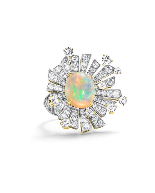 Tiffany & Co. - Star Burst Crystal Opal Ring