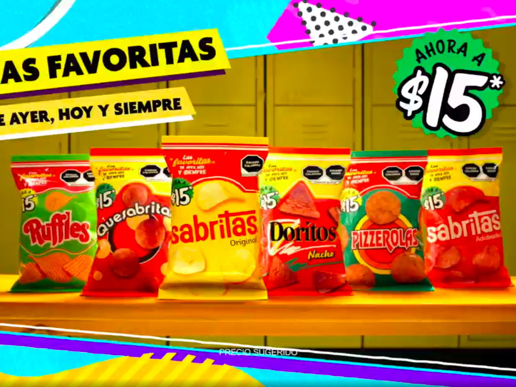 La nostalgia noventera revive con Sabritas® Las Favoritas De Ayer, Hoy y Siempre, una edición especial de las botanas más icónicas 