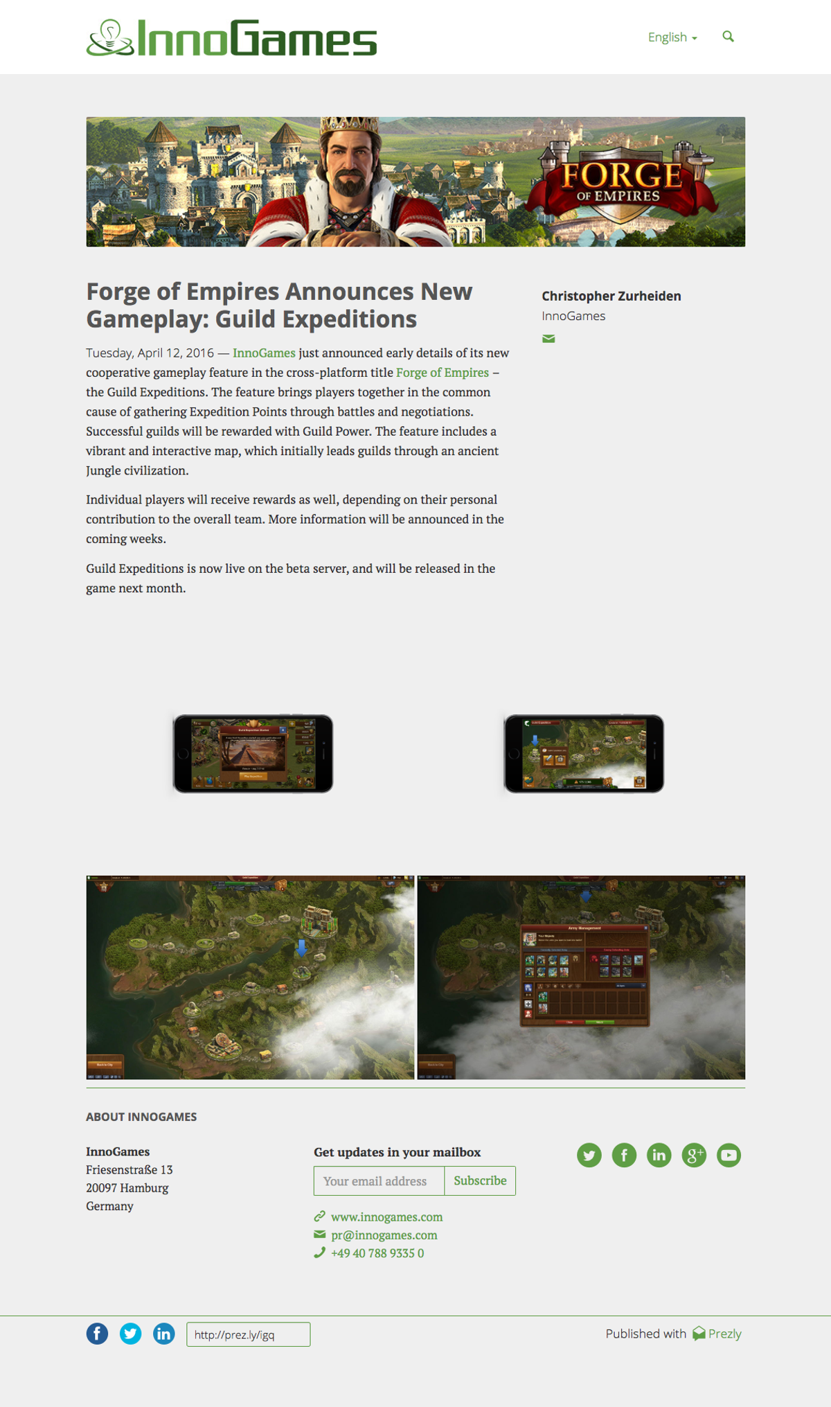 Forge of Empires Announces New Gameplay: Guild Expeditions