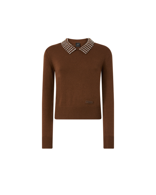 PINKO FW25 VENTOTENE MAGLIA BLEND WS STRASS EUR295