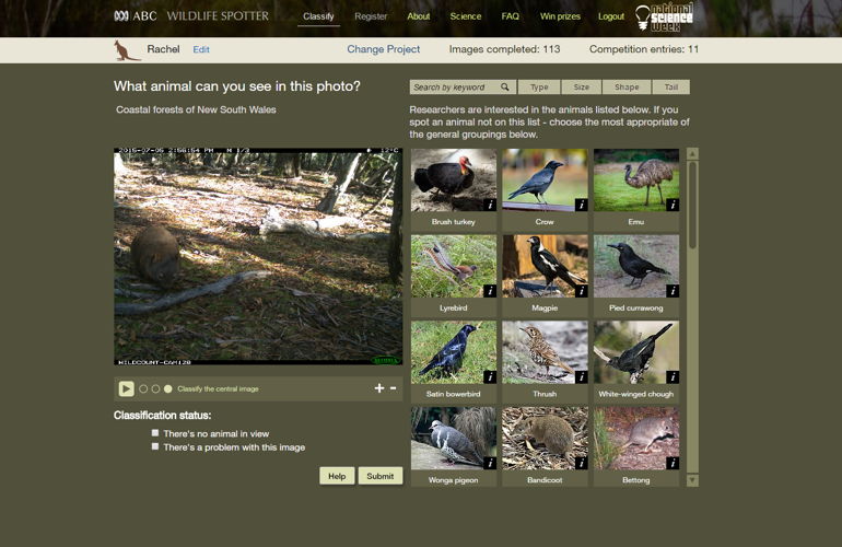Wildlife Spotter screen shot