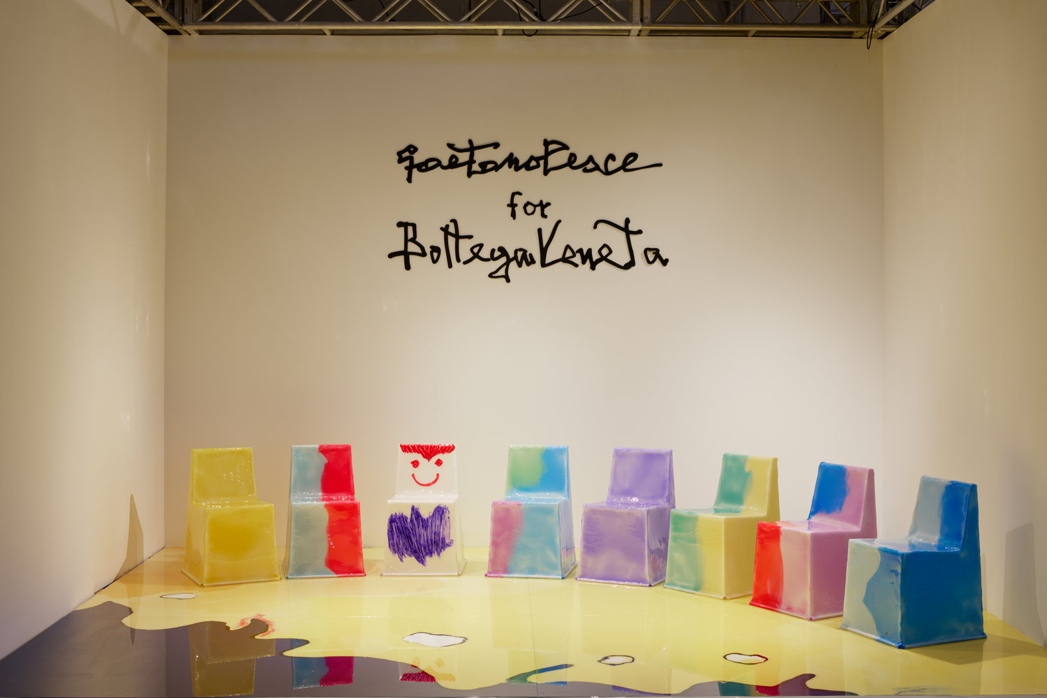 Come Stai? A Chair by Gaetano Pesce with Matthieu Blazy for Bottega Veneta at Design Miami 2022. Photo credit - James Harris.1