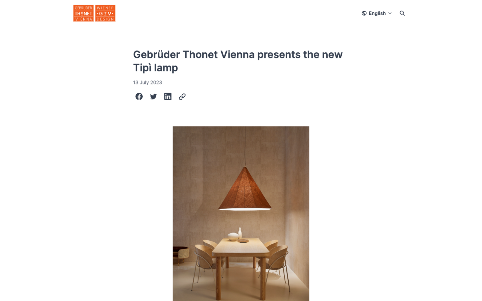 Gebrüder Thonet Vienna releases gorgeous new piece