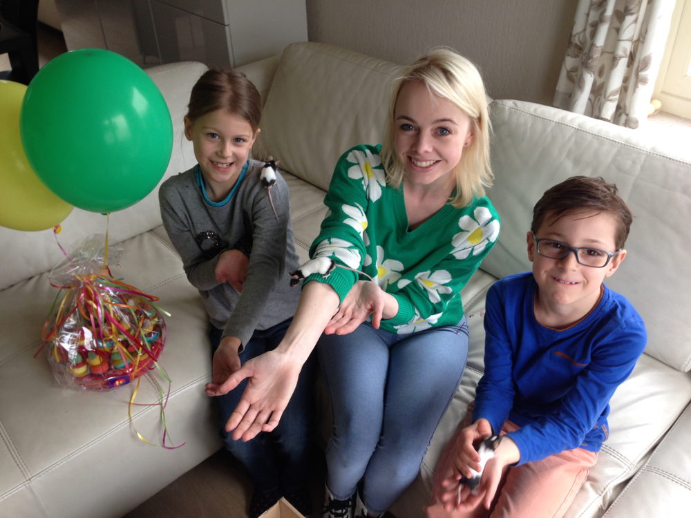 Koben en Manon en hun kleurmuizen 