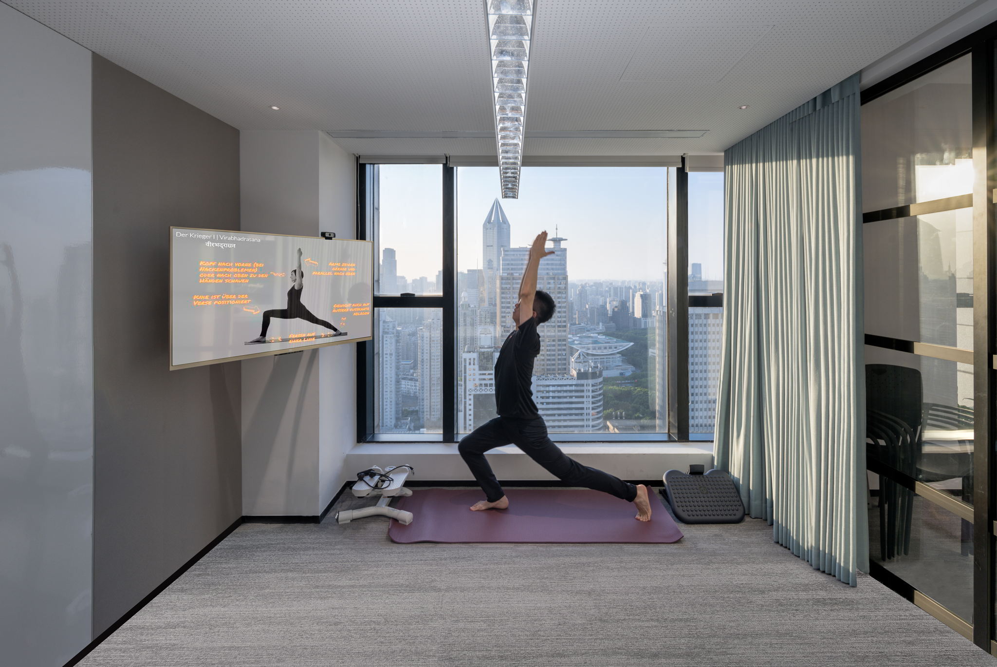 The fitness space is both scenic and spacious The fitness space is both scenic and spacious