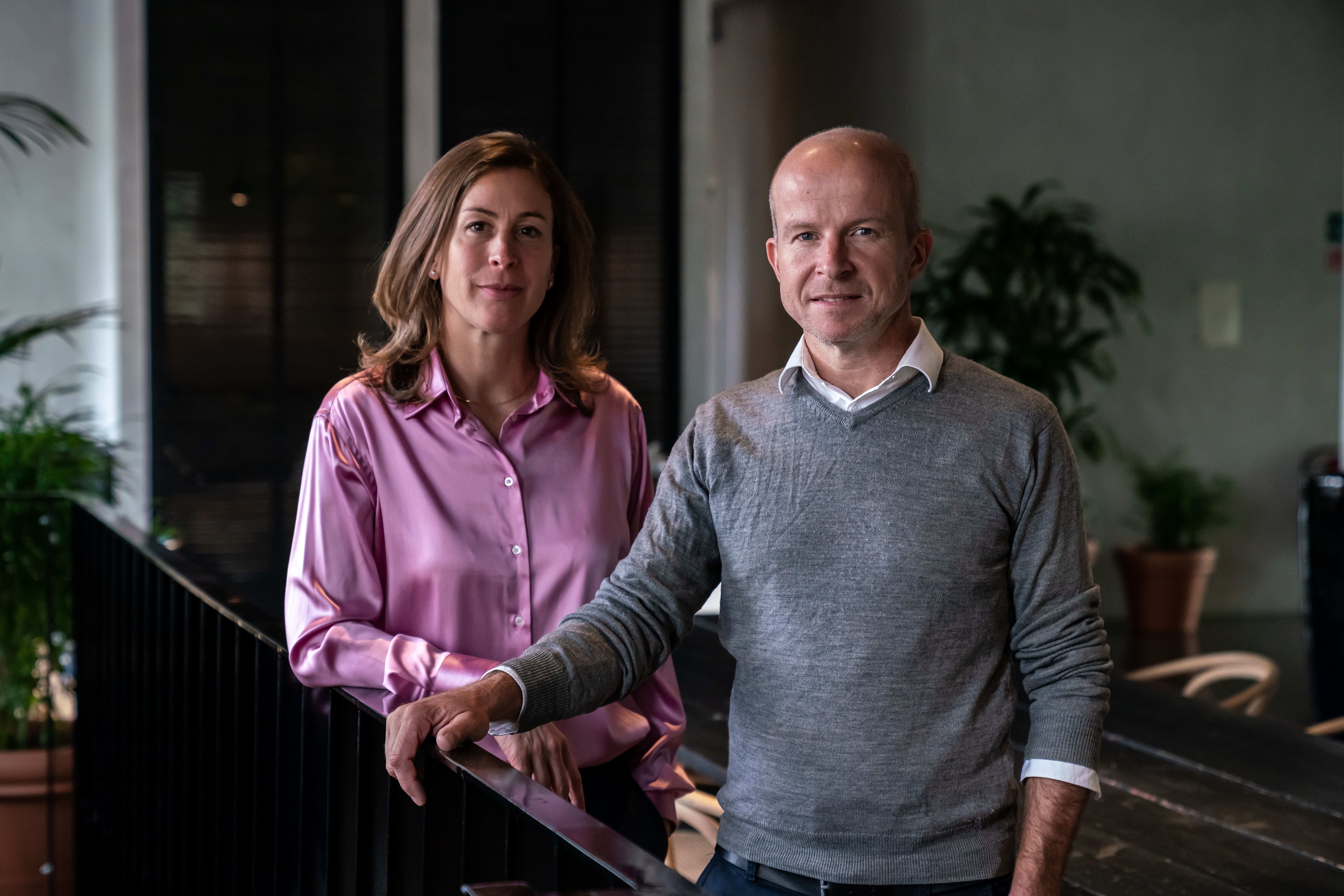 CEO Caroline Van Cauwelaert en oprichter Vincent Meurrens