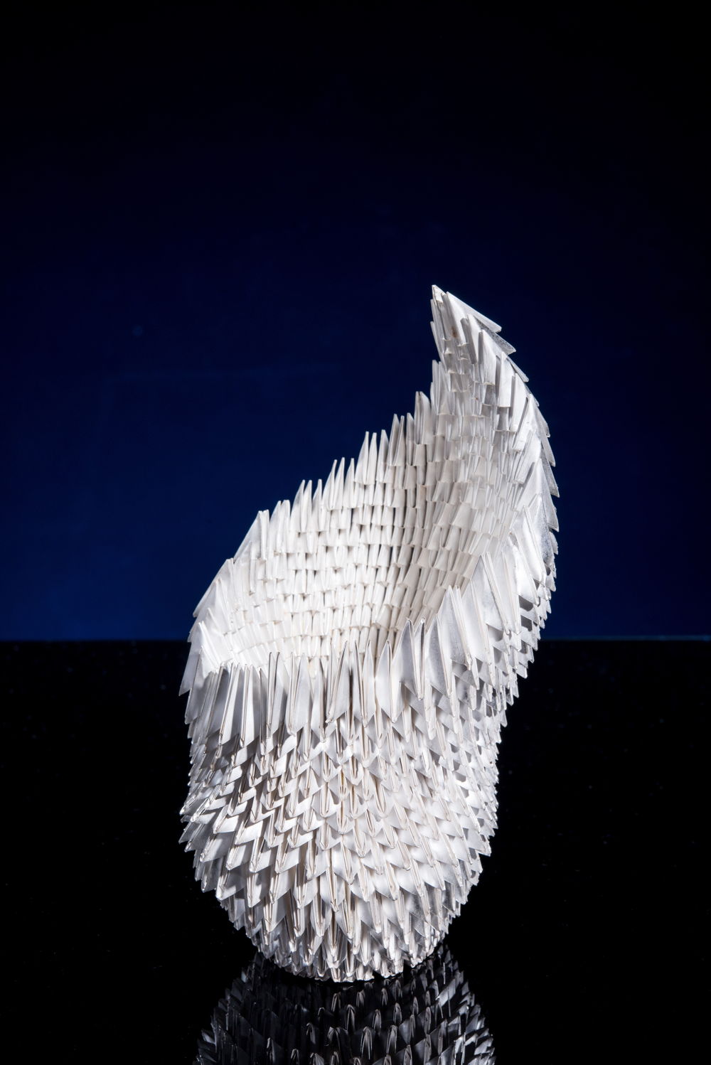 The dancing of emptiness, origami uit zilver, Tzu-Hsiang Lin (c) Tzu-Hsiang Lin