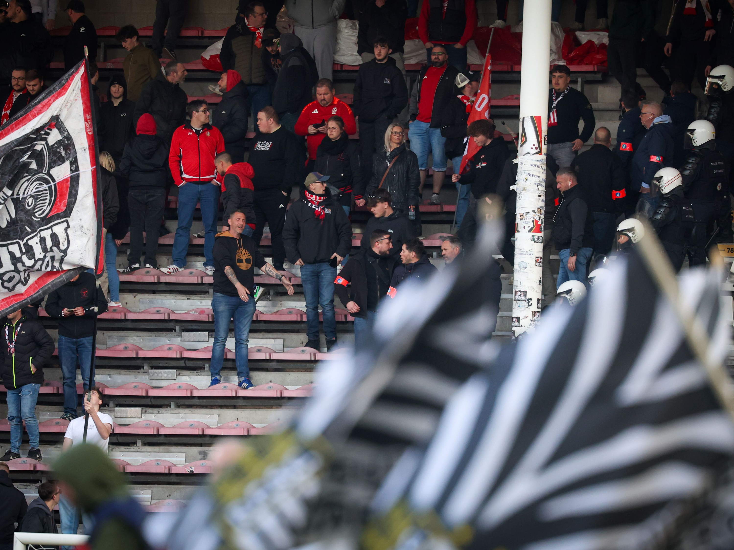 Remote-controlled pyrotechnics found under visiting football fans’ seats