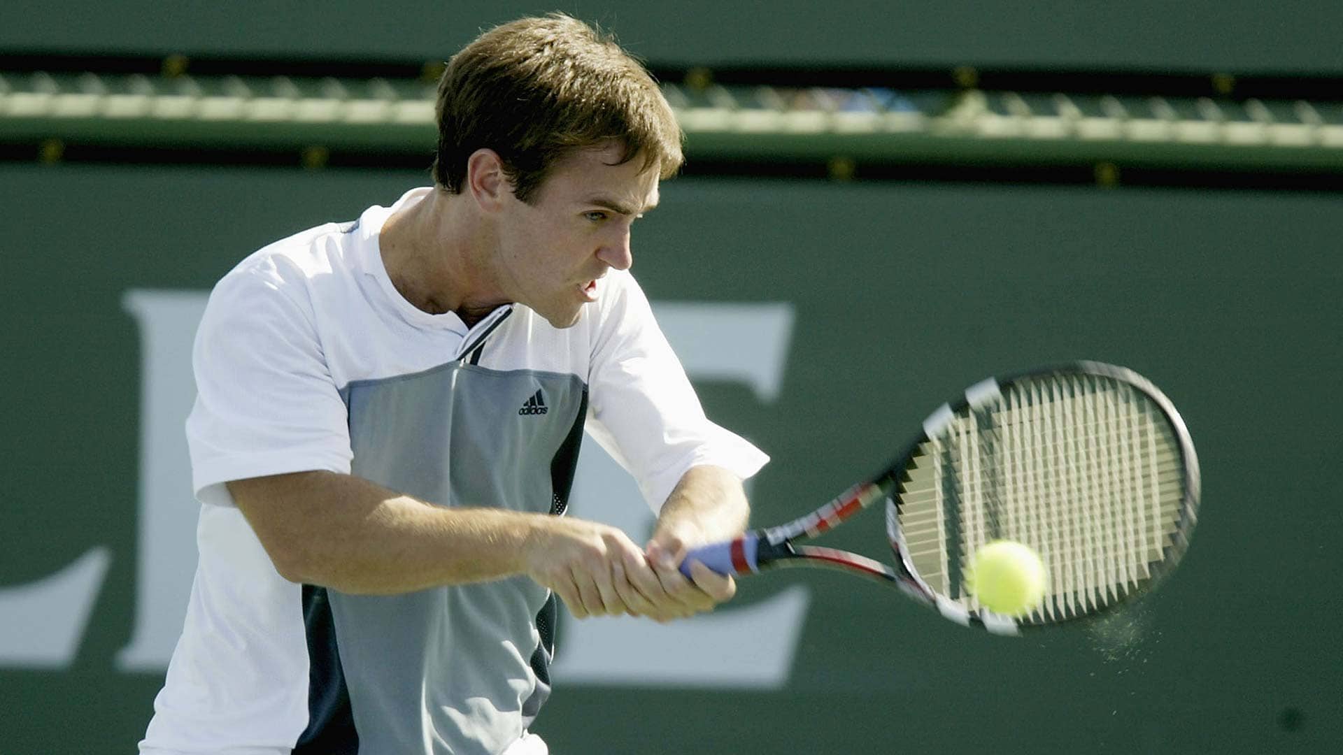 Brian Vahaly in action on the ATP Tour in 2004. Photo Credit: Matthew Stockman/Getty Images