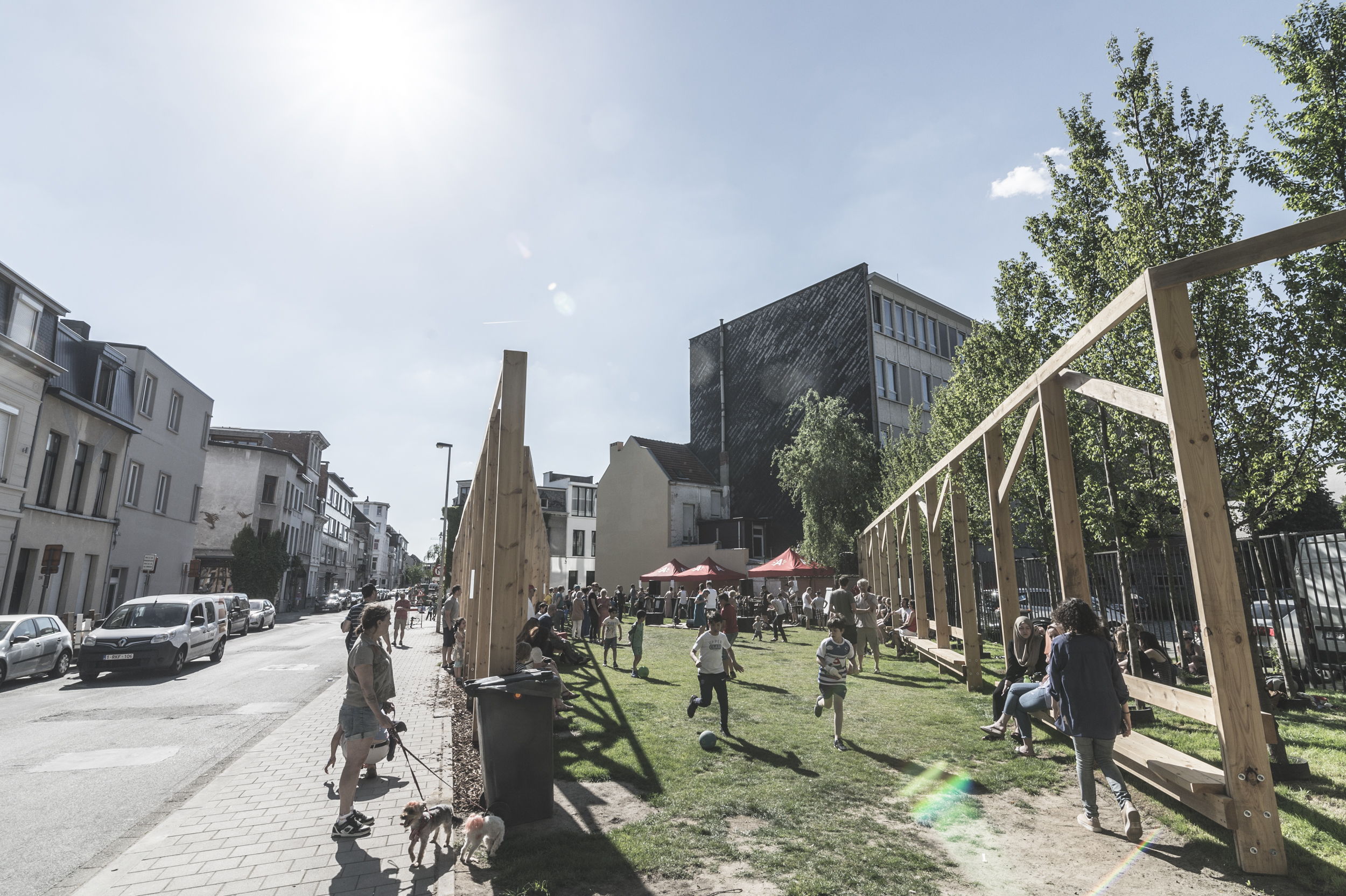 Tijdelijke groene plek in de Langstraat ©Willem Govaerts