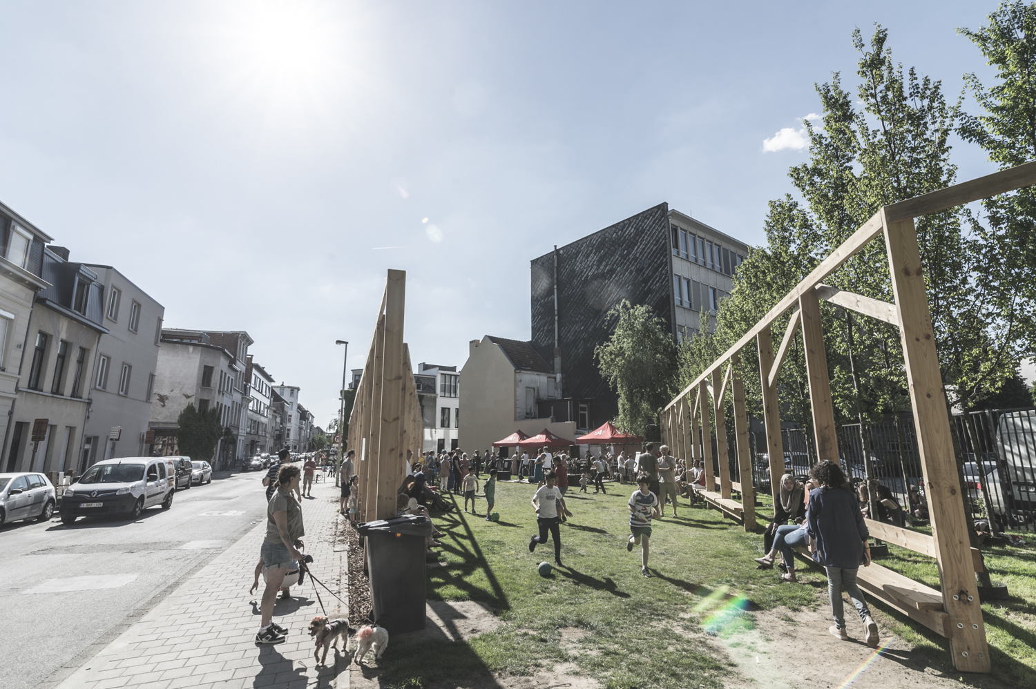Tijdelijke groene plek in de Langstraat ©Willem Govaerts 