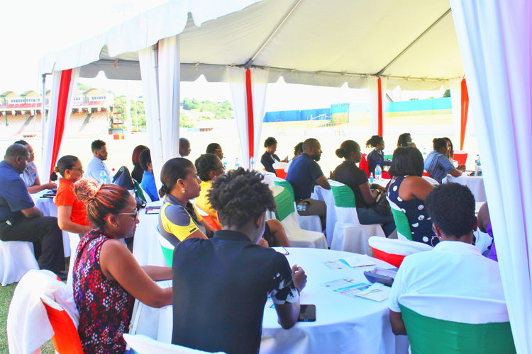 RePLAST-OECS project breakfast conference at the Daren Sammy Cricket Ground on September 25th