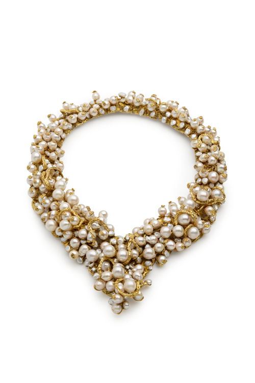 Barbara Anton (1926–2007), United States, Potpourri of Pearls Necklace, circa 1968, gold, pearls, diamonds, Courtesy of the Cincinnati Art Museum, Collection of Kimberly Klosterman, Photography by Tony Walsh