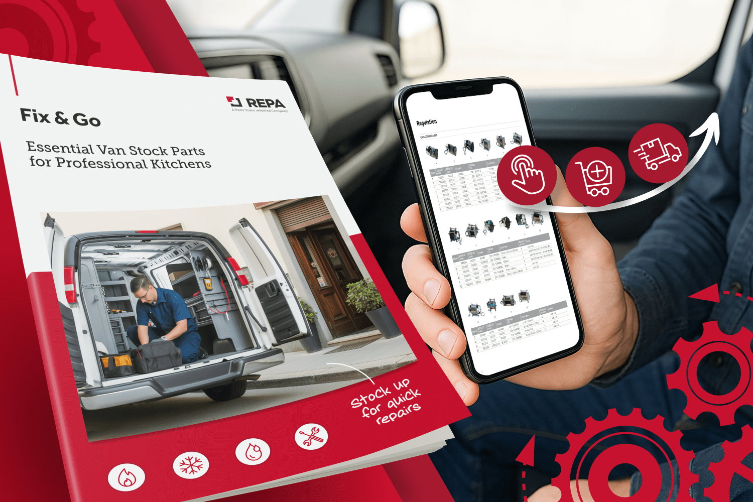 The "Fix & Go" spare parts selection