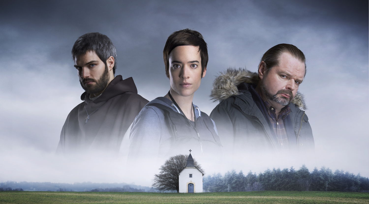 Clément Manuel, Stéphanie Blanchoud en Philippe Jeusette in Ennemi Public - (c) RTBF