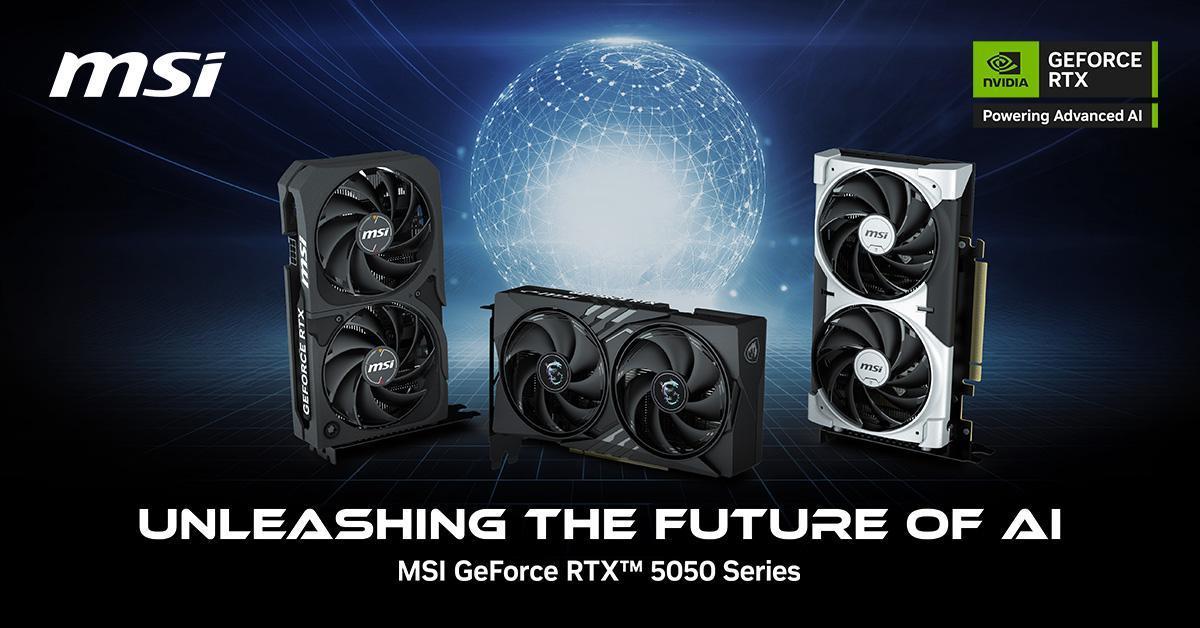 MSI veröffentlicht Custom-Grafikkarten zur NVIDIA® GeForce RTX™ 5050-Serie