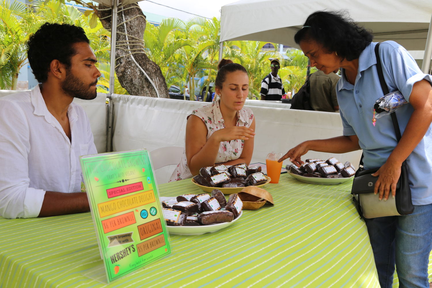 Saint Lucia Mango Festival - stand of brownies 