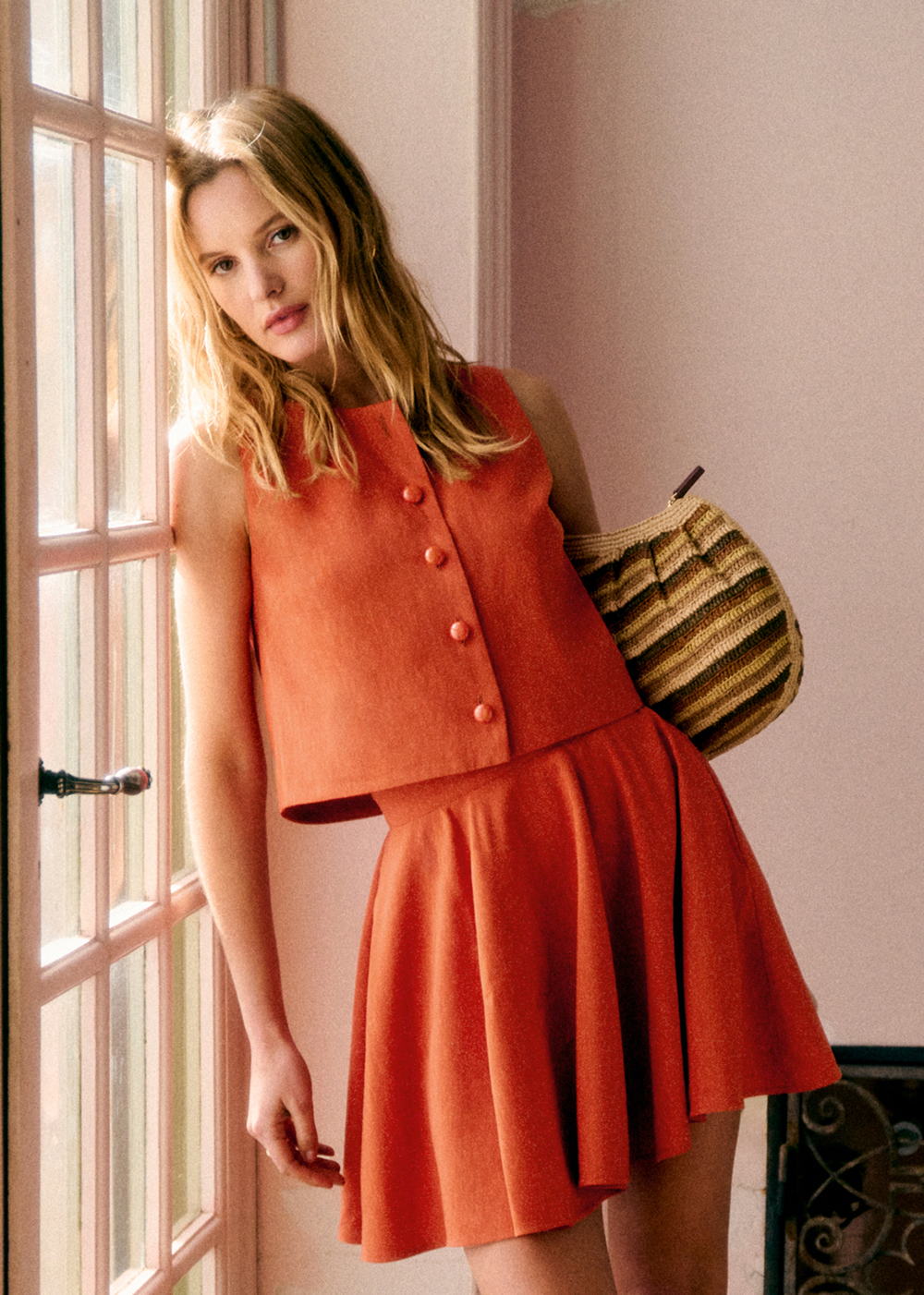 Jupe MERALIE Orange brule