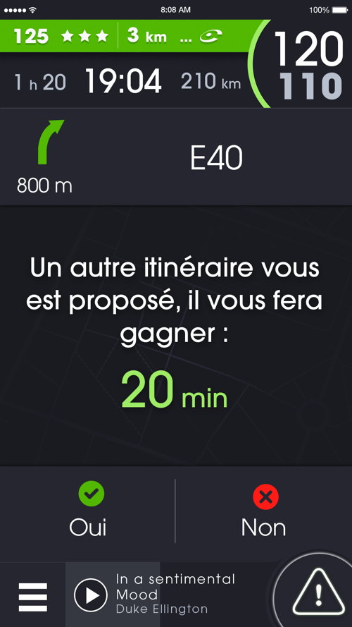 iCoyote V10 itinéraire alternatif