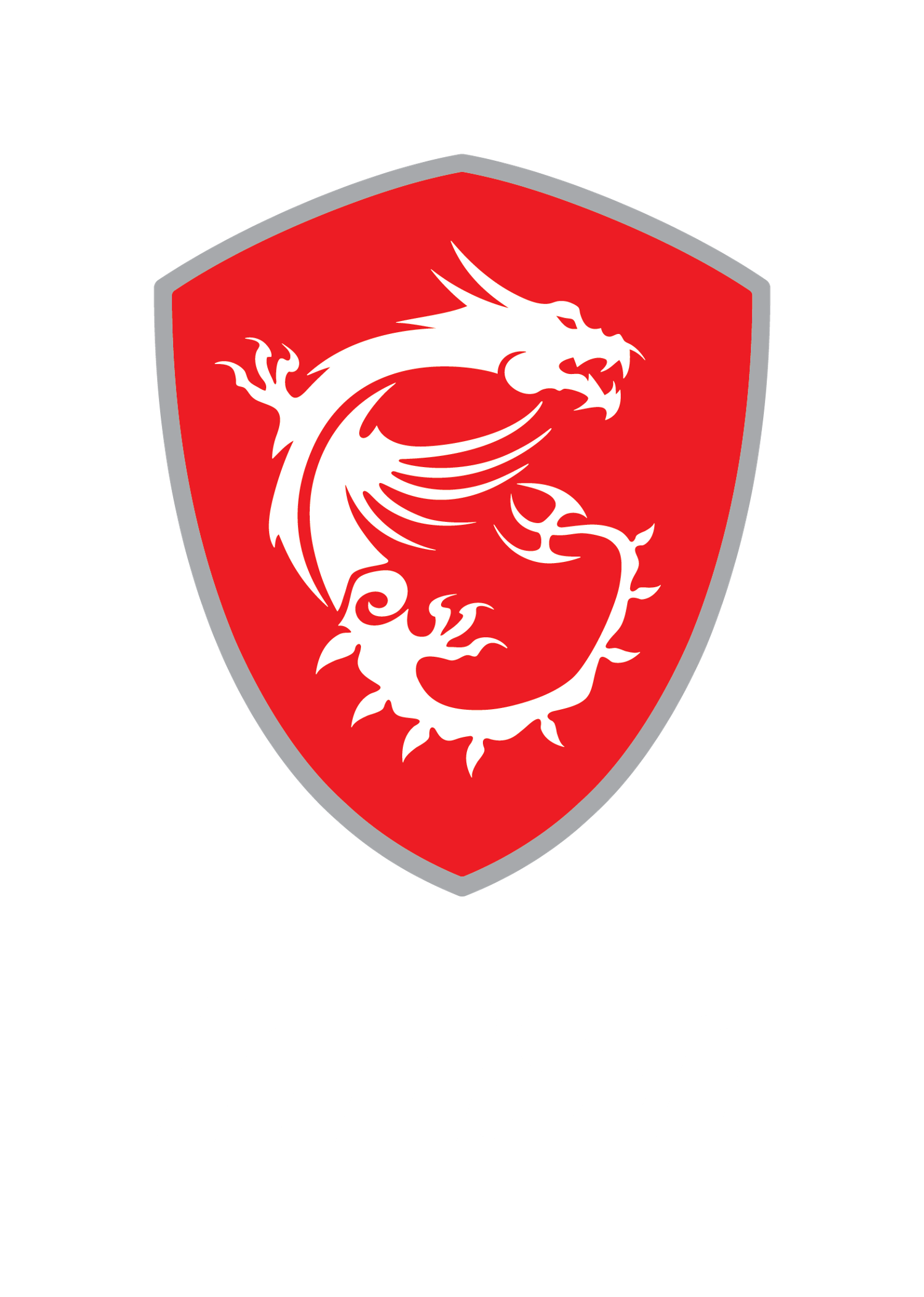Gaming Logo mit MSI weiß hochkant
