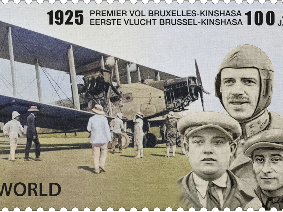 bpost and Brussels Airlines celebrate 100 years of aviation between Belgium and the African continent with a new stamp