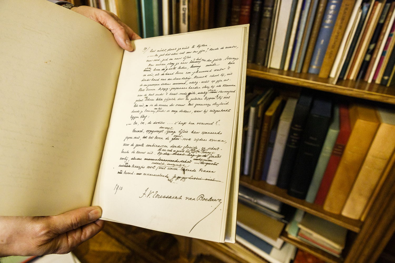 Handschrift van Fernand V. Toussaint van Boelaere, Tommy’s uitvaart © Victoriano Moreno voor Letterenhuis