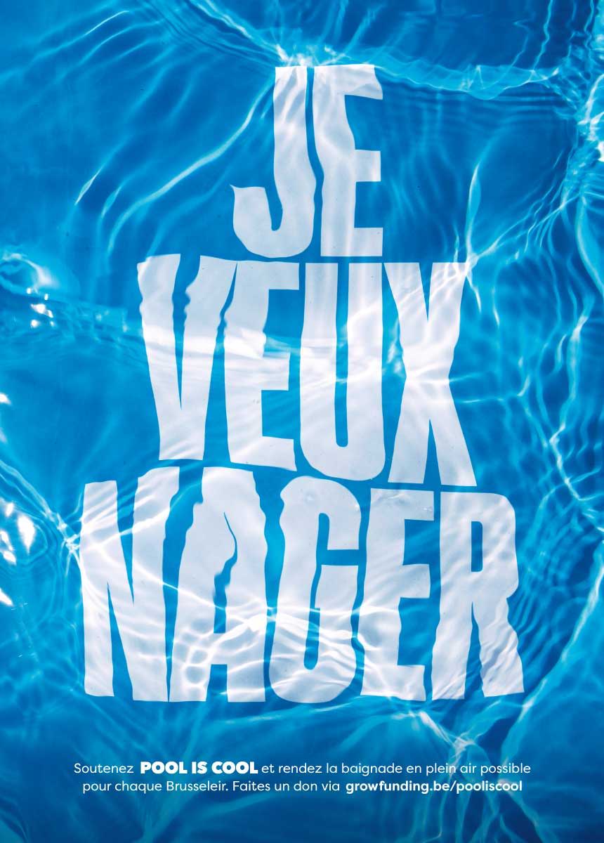 Tout Bruxelles chante Je Veux Nager, avec Arno : POOL IS COOL et Growfunding mouillent leur maillot pour la baignade en plein air à Bruxelles.