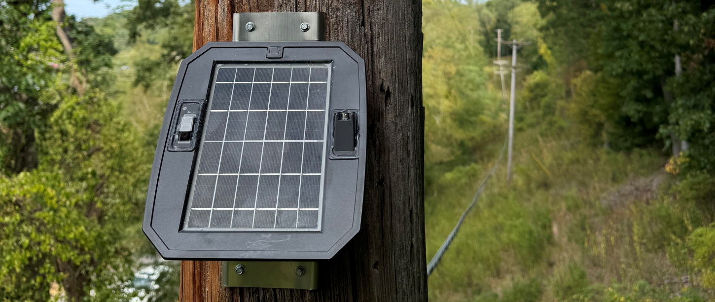 Pictured is a Gridware sensor that was installed. Pictured is a Gridware sensor that was installed.