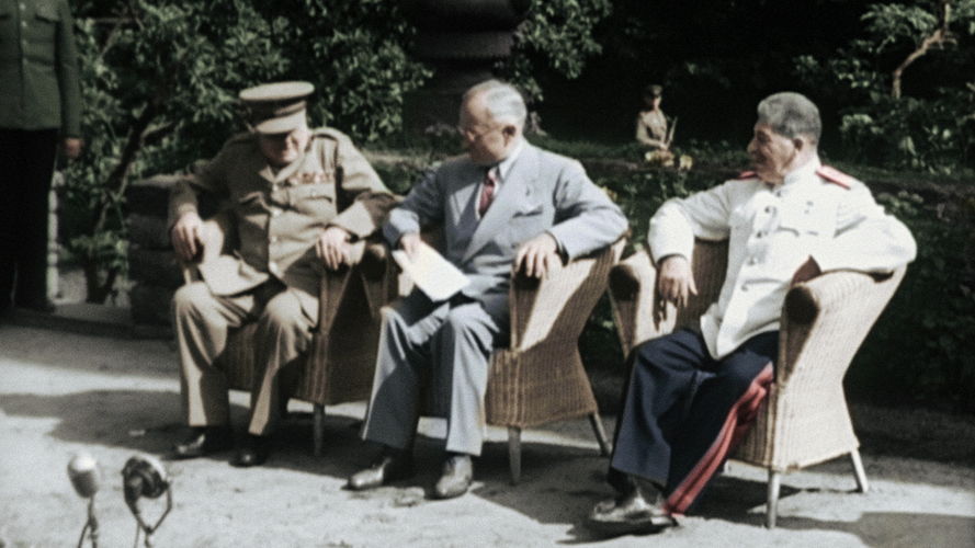 De conferentie van Potsdam: Churchill, Truman en Stalin -   (c) CC&C