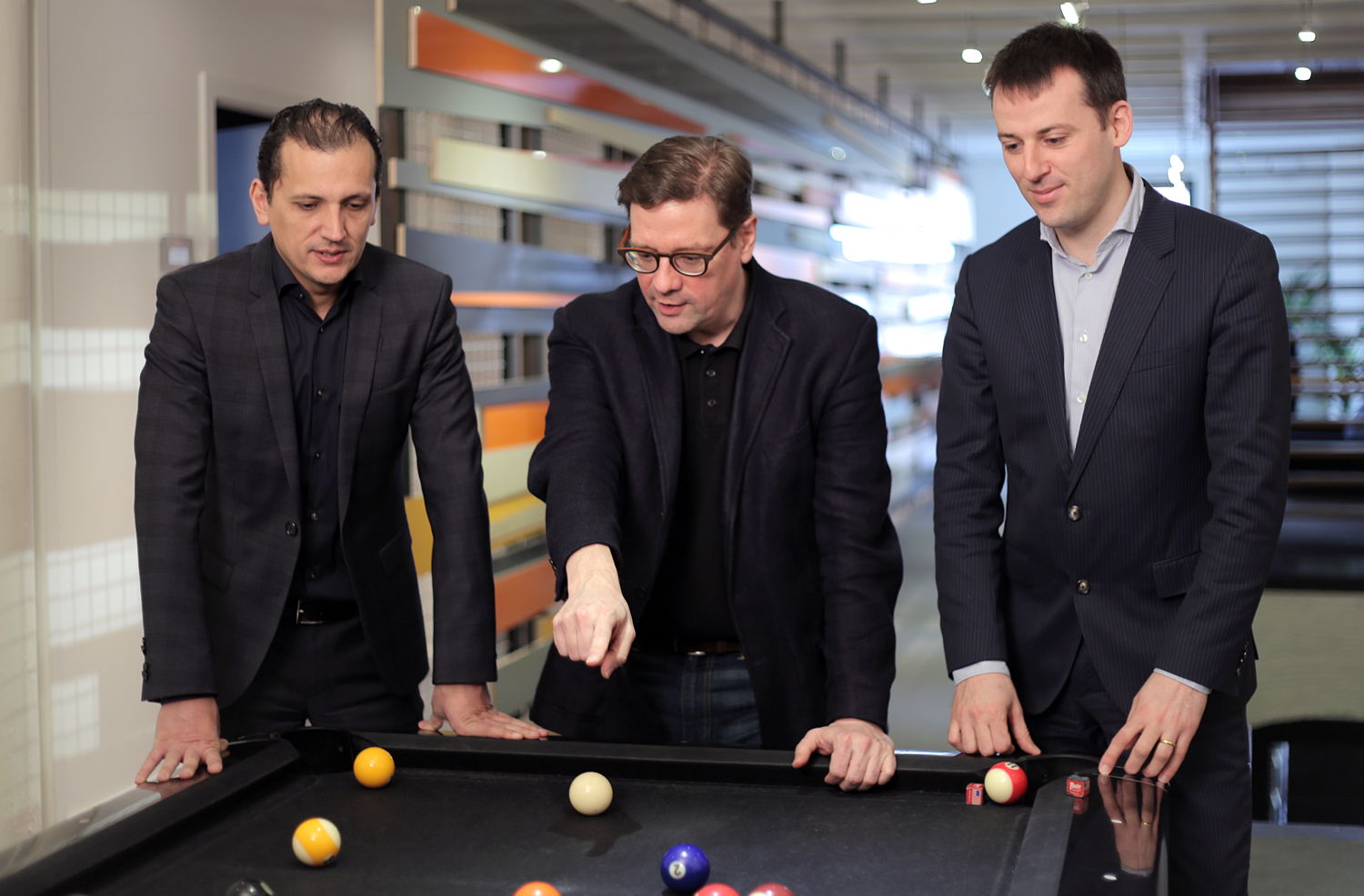 Emakina Group Management, with CEO's Karim Chouikri and Brice le Blévennec and CFO Frédéric Desonnay