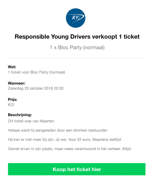 Memorial Ticket Maarten