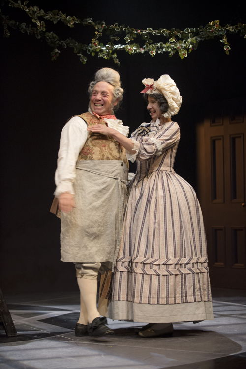 Featuring (L to R): Brian Linds (Mr. Fezziwig) and Jan Wood (Mrs. Fezziwig) in A Christmas Carol / Photos by David Cooper
