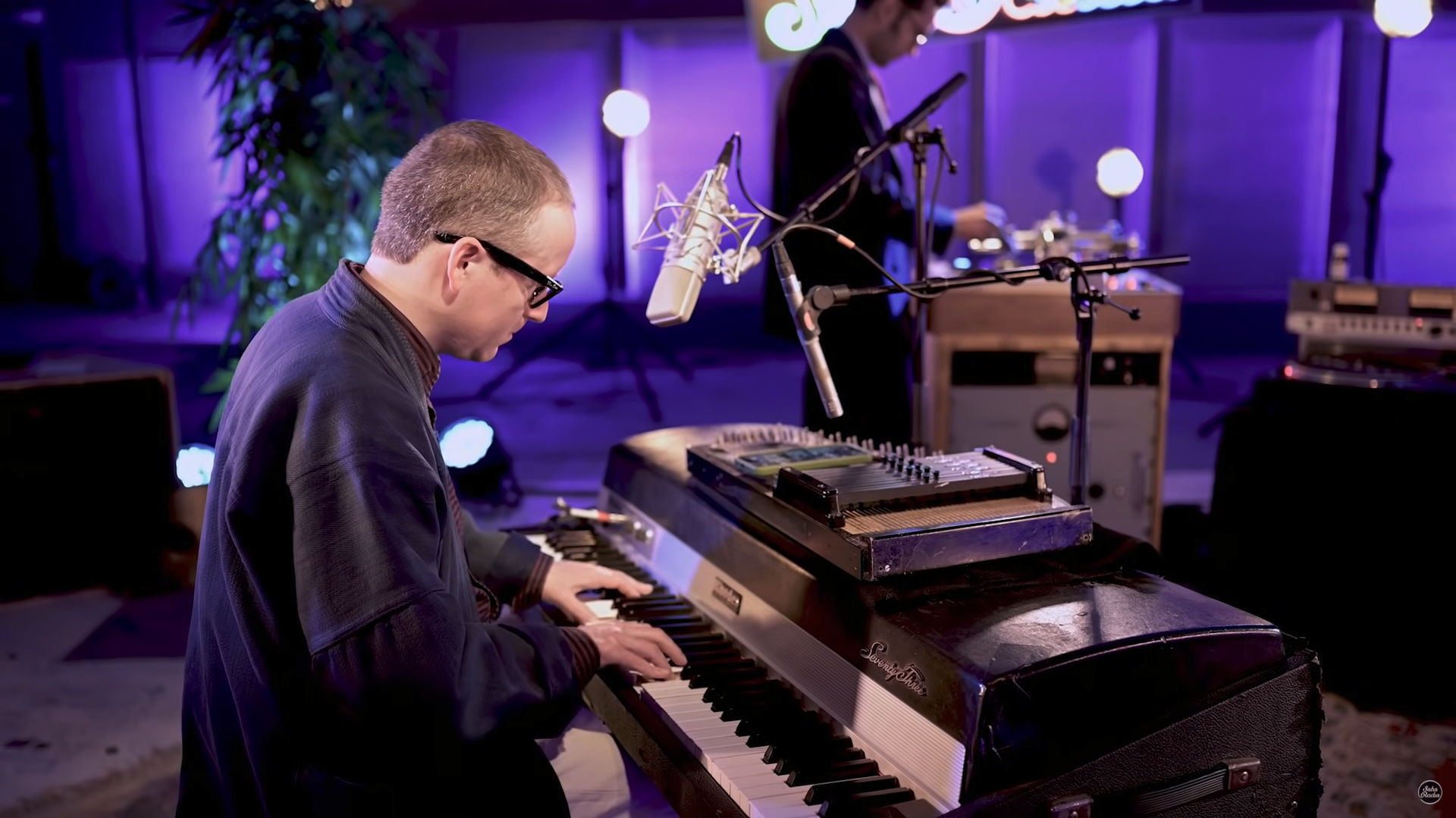 Taylor with his Rhodes Mark 1 piano (Photo credit: Brian Whar)