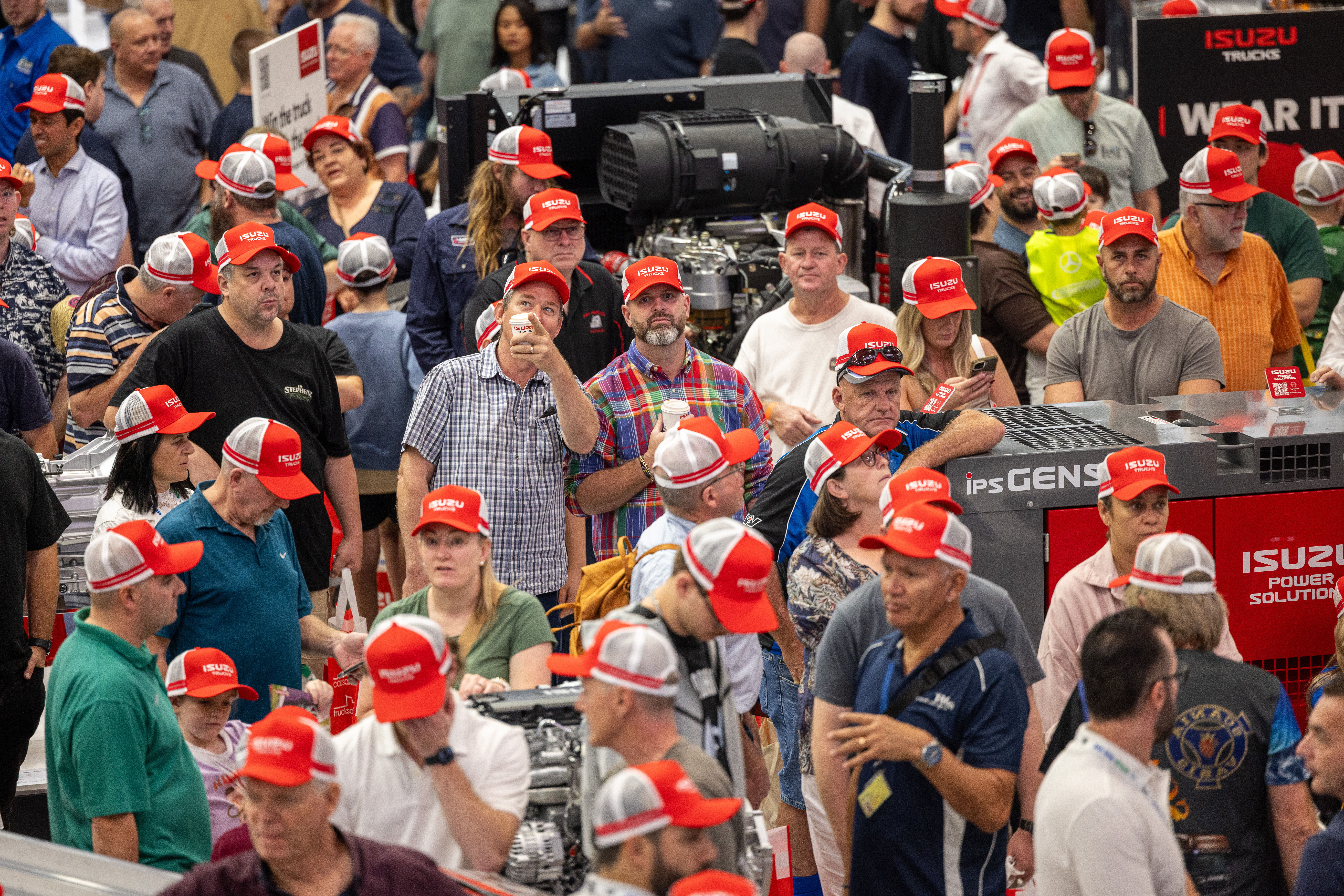 The Isuzu stand was busy with record crowds attending the Brisbane Truck Show The Isuzu stand was busy with record crowds attending the Brisbane Truck Show