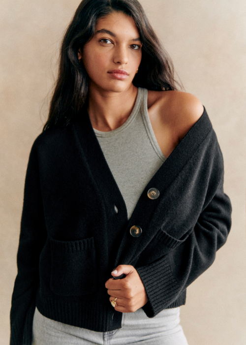 Sézane - Gilet JADY Noir - 155€