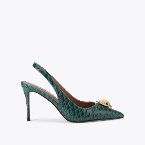 FW2425_BELGRAVIA HIGH SLING, DARK GREEN, KURT GEIGER LONDON_175EUR