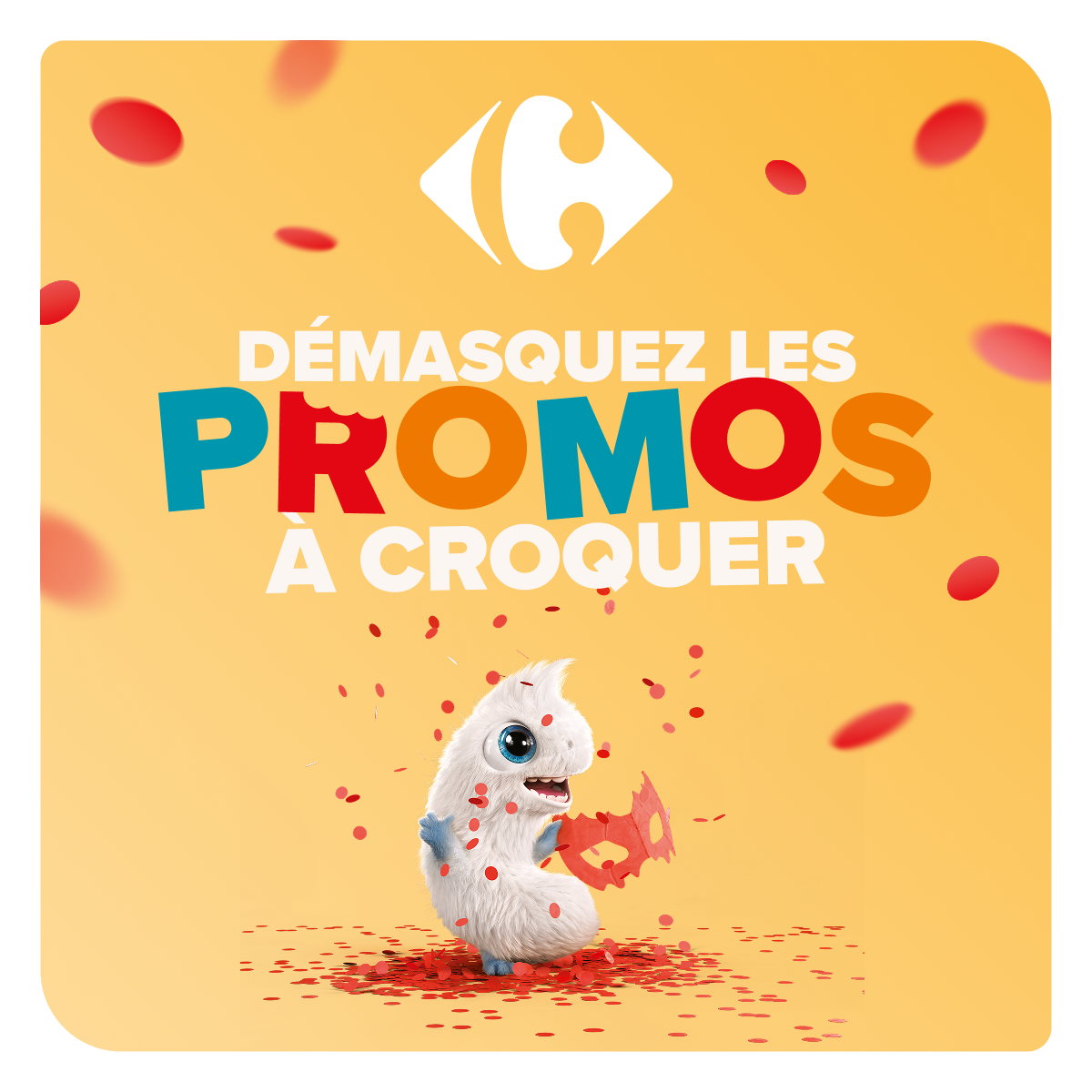 Carrefour fête le carnaval avec la campagne « Démasquez les promos à croquer »