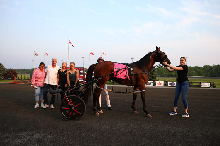 Captain Optimistic and connections after winning the first Pepsi North America Cup elimination on June 7, 2025 at Woodbine Mohawk Park (New Image Media)